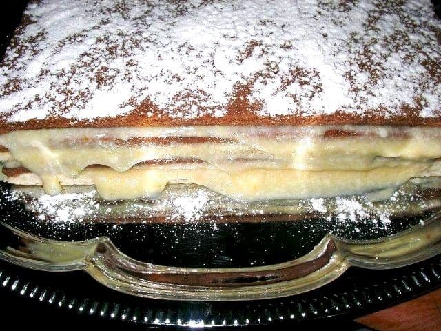 Prăjitură cu cremă de vanilie