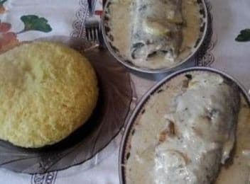 Păstrăv cu sos la cuptor