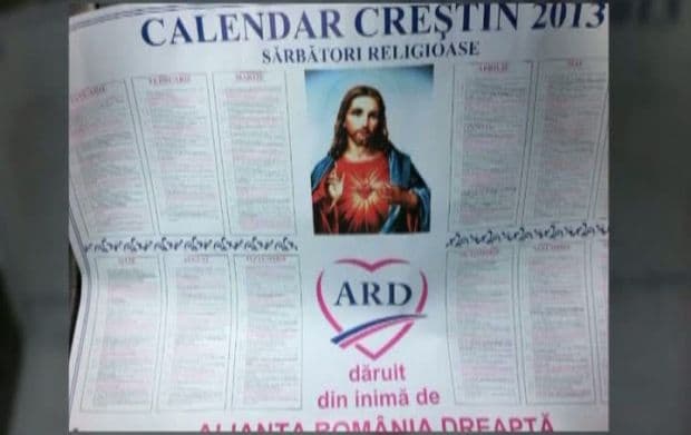 ARD îl foloseşte pe Iisus în campanie. Au apărut calendarele ortodoxo-politice