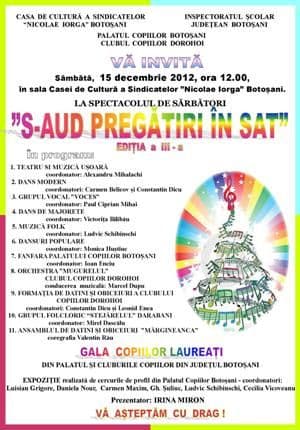 Concert de sărbatori „S-aud pregătiri în sat”, ediţia a III-a