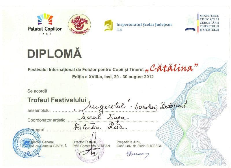 Diploma-Marele Premiu-Iasi 2012