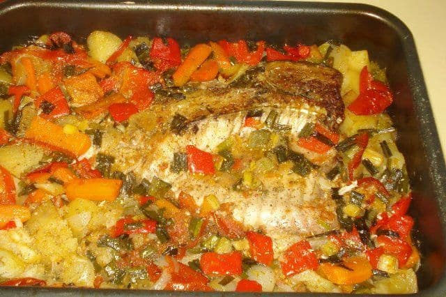Cod cu legume la cuptor