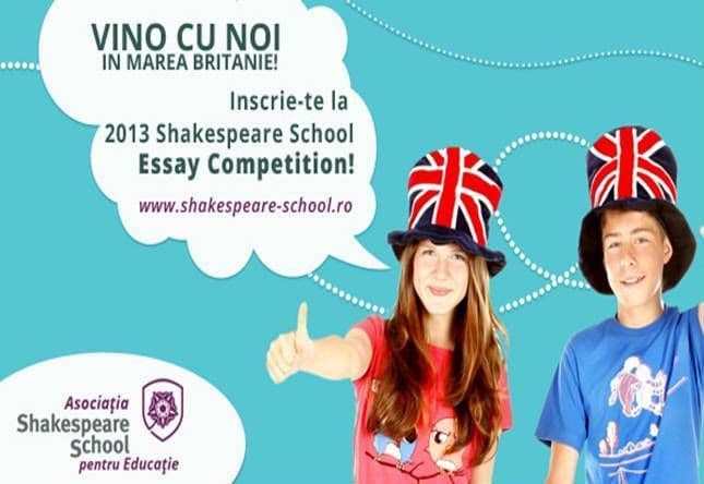 Mai sunt 10 zile pentru înscrierea la Shakespeare School Essay Competition! Vino cu noi în Marea Britanie!