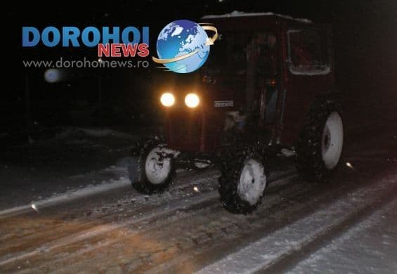 Viscolul a intrerupt curentul si a ingreunat traficul in Dorohoi