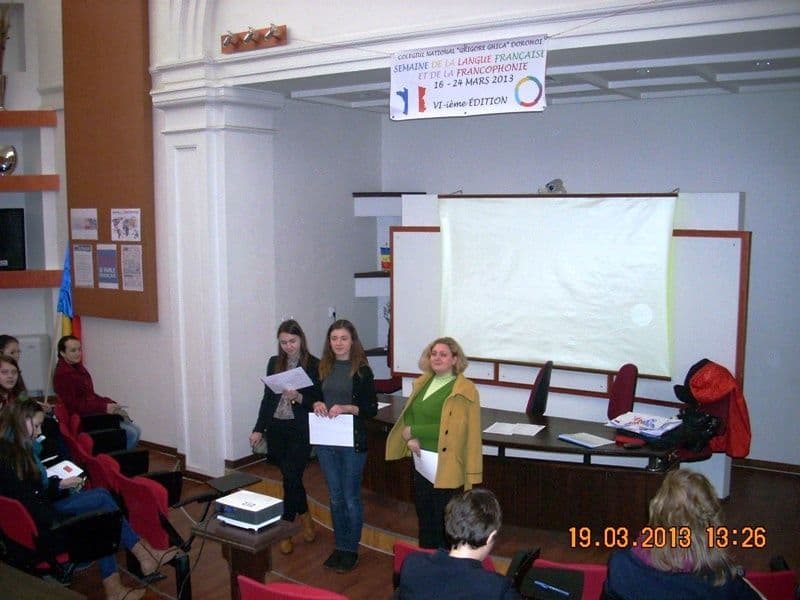 Săptămâna Francofoniei la Colegiul Național „Grigore Ghica” Dorohoi - FOTO