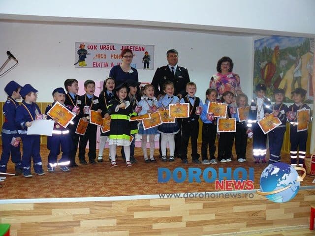 Faza județeană a concursului „Micii pompieri” la  Grădinița „Ștefan cel Mare” Dorohoi – VIDEO/FOTO