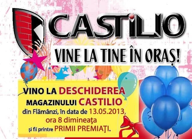 Castilio vă așteaptă cu sute de premii garantate: LED-uri, telefoane și premii instant la deschiderea magazinului de la Flămânzi