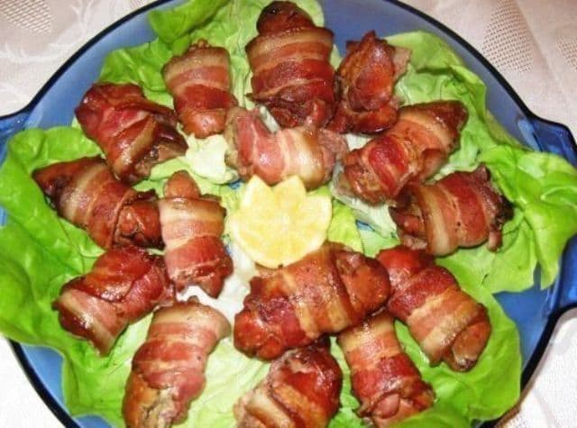 Ficăței de pui cu bacon