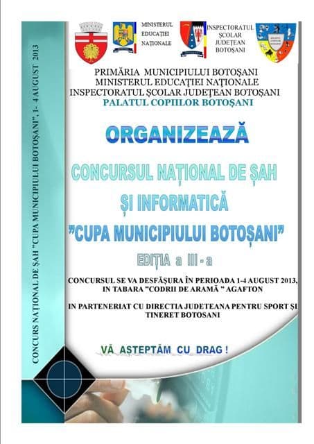 Palatul Copiilor Botoșani organizează „Tabăra Codrii de Aramă” ediția a III-a