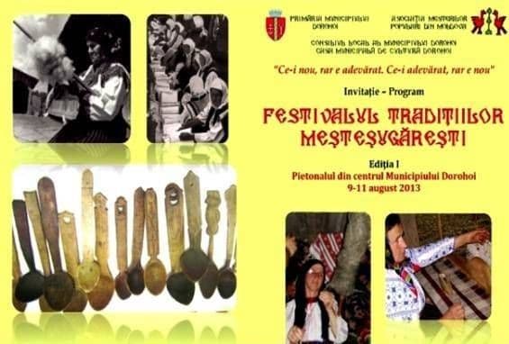 Festivalului Tradiţiilor Meşteşugăreşti: Meşterii populari mulţumesc Dorohoiului şi dorohoienilor!