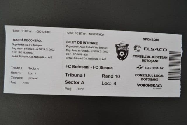 S-au pus în vânzare biletele pentru meciul FC Botoșani – Steaua București