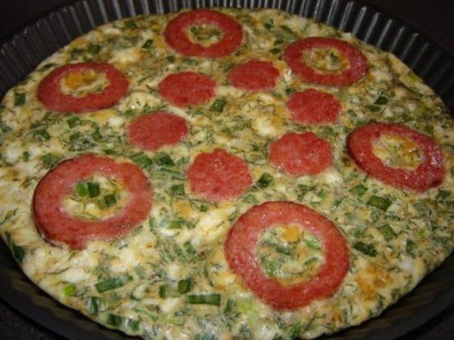 Omletă cu roșii la cuptor