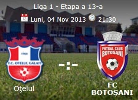 FC Botoșani joacă astăzi în deplasare la Oțelul Galați 