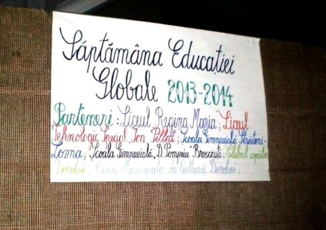 Atitudine şi comportament pentru dezvoltare durabilă, activitate de parteneriat în cadrul „Săptămânii Educaţiei Globale” - FOTO