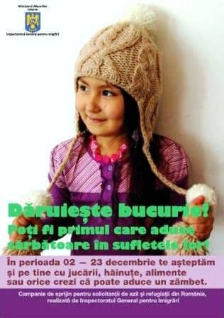 Campanie umanitară ! „Dăruieşte bucurie ! Poţi fi primul care aduce sărbătoare în sufletele lor!”