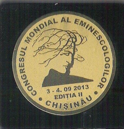 12. Medalia Congresului International al Eminescologilor, Chisinau, 2013