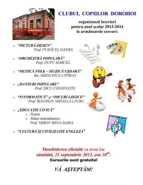 ANUNT inscrieri 2013-2014