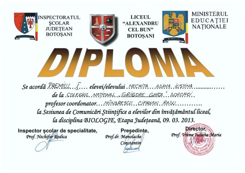 diploma Nechita Adina – Iustina