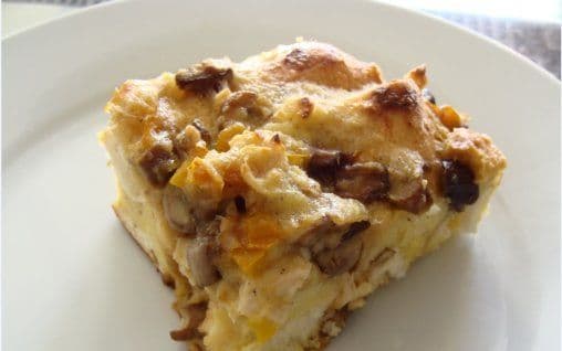 Budincă de pâine cu ciuperci
