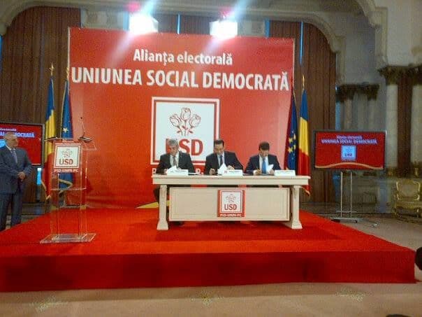 USD este noua alianță electorală ! PSD, UNPR şi PC au încheiat un protocol