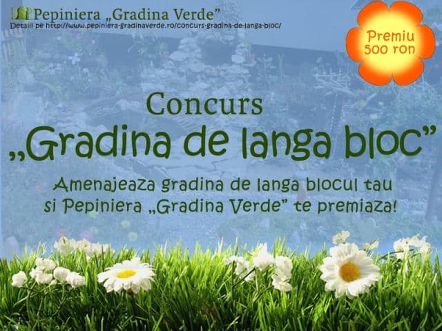 Pepiniera Grădina Verde din Dorohoi, organizează un concurs inedit „Grădina de lângă bloc”