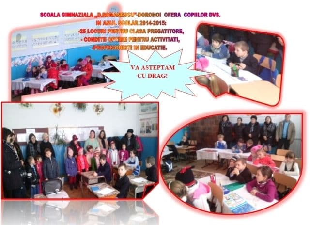 „Ziua porților deschise” la Școala Gimnazială Dimitrie Romanescu din Dorohoi