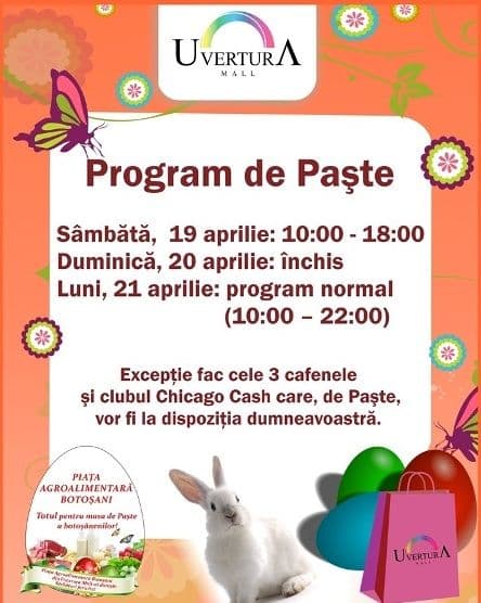 Programul de Paște la Uvertura Mall
