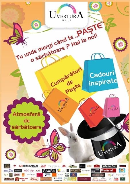 Vezi ce a pregătit Uvertura Mall pentru Paşte