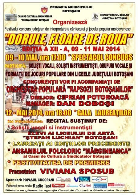 Festivalul judeţean de folclor „Dorule, floare de rouă”, ediția a XII-a