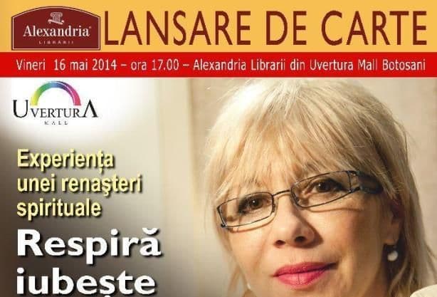 „Respiră, iubește și taci”: Lansare de carte astăzi la Uvertura Mall!
