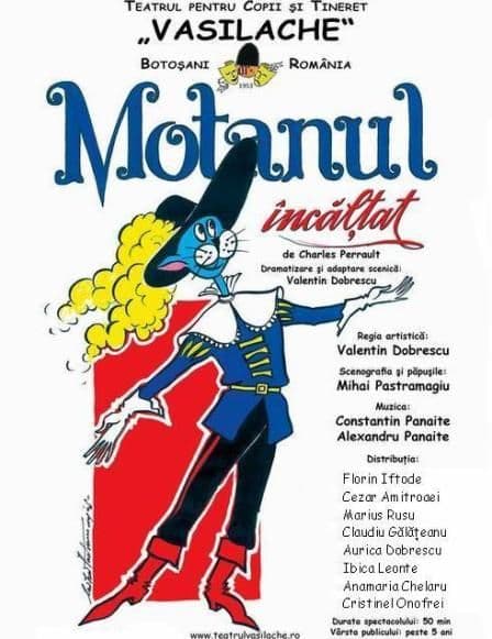 „Motanul încălțat” vă invită de „Ziua Copilului” la teatru