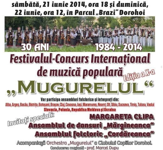 Dorohoienii sunt așteptați astăzi la prima zi a Festivalului Internaţional de muzică populară „Mugurelul”, ediția a X-a