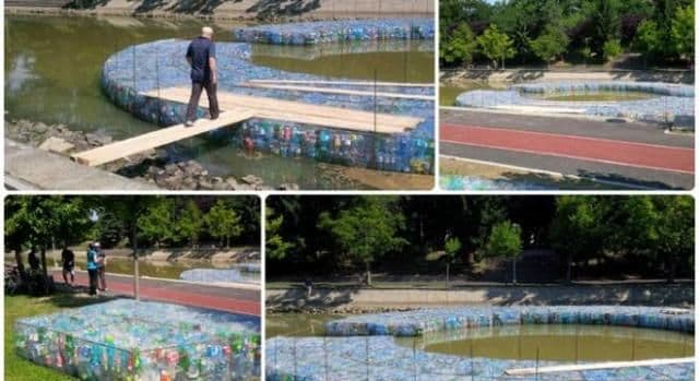 Cel mai mare pod de PET-uri din lume, construit la Timisoara, e aproape gata!