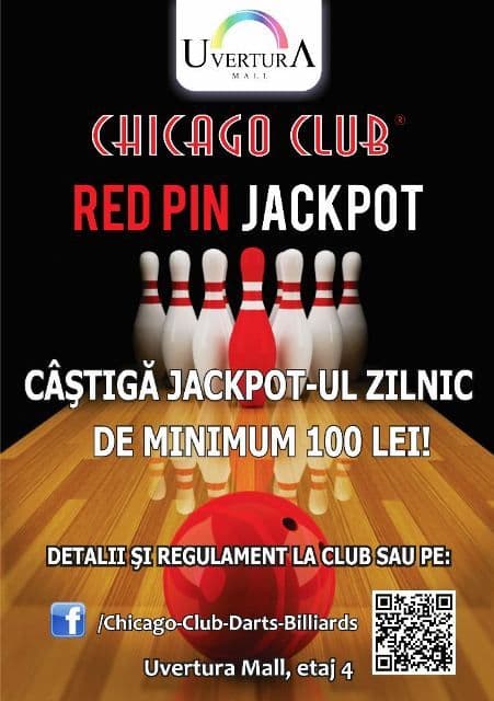 Premiu zilnic la bowling de peste 100 de lei în Chicago Club din Uvertura Mall