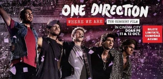 Băieții de la One Direction vin în România pentru un weekend-eveniment, la Cinema City