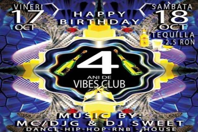 Super petrecere astăzi la Dorohoi: 4 ani de Vibes Club „Happy birthday Vibes Club”