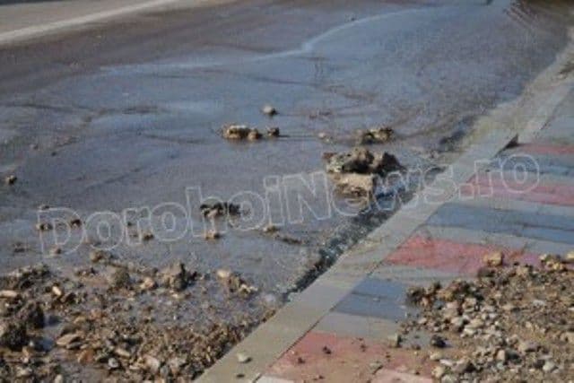 Avarie la conducta de apă de pe strada Spiru Haret din Dorohoi