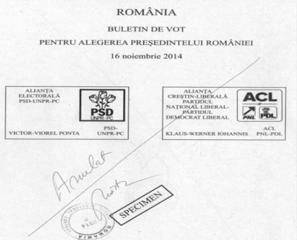 BEC a stabilit formatul buletinului de vot pentru al doilea tur de scrutin