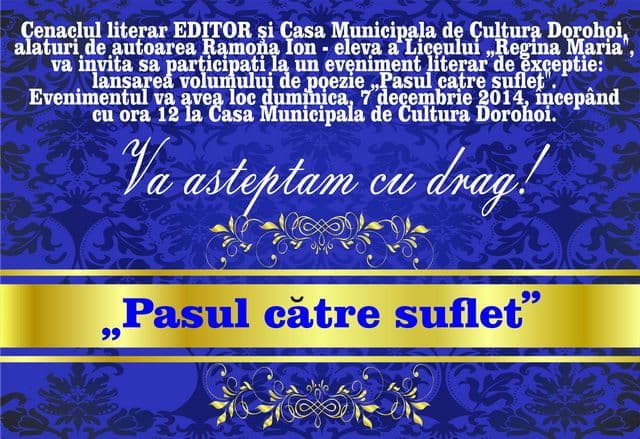 Un vis împlinit - lansare de carte la Casa Municipală de Cultură Dorohoi