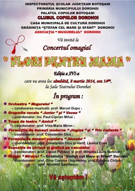 Afis Flori pt mama 2014