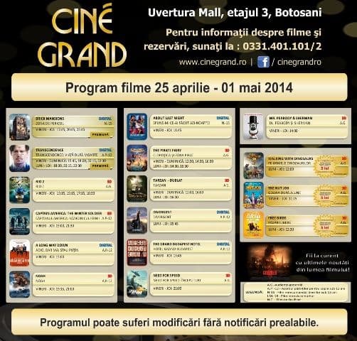 Cine Grand 25 aprilie 1 mai