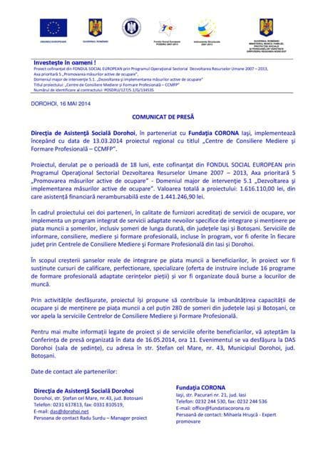 COMUNICAT