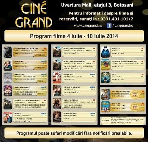 Program CineGrand 4-10 iulie