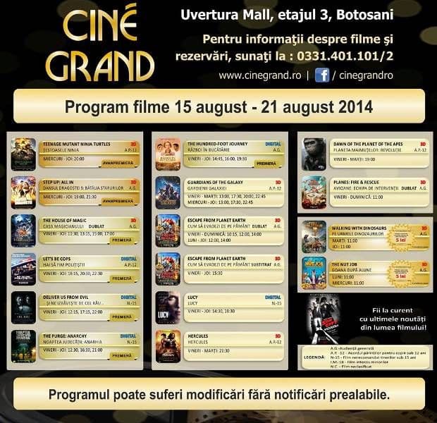 Cine Grand 15-21 august