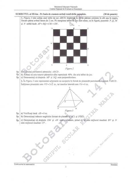 Simulare Evaluare Nationala Matematica_2014_2