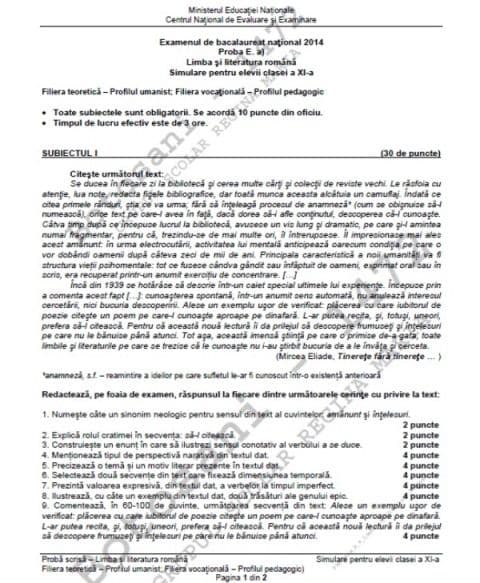 Simulare BAC_Clasa XI_uman_pag1