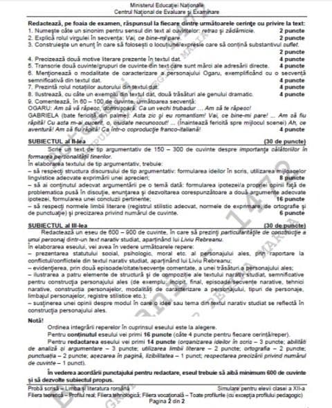 Simulare BAC_Clasa XII_tehnologic_pag2