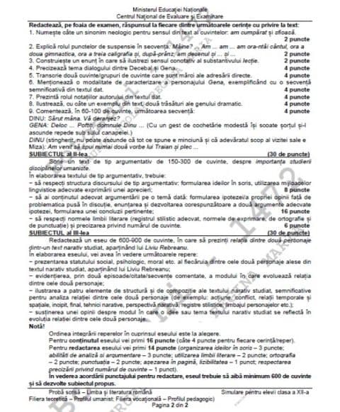 Simulare BAC_Clasa XII_uman_pag2