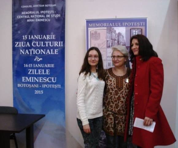 Elevă din Dorohoi prezentă la promovarea și lansarea Festivalului de Poezie şi Proză „Mihai Eminescu” - FOTO