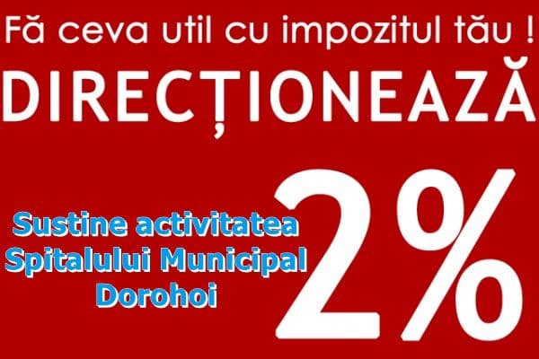 Dăruiește 2 la sută din impozitul tău pentru Asociația Sănătatea dorohoienilor